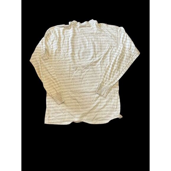 Walt Disney World Wide Long Sleeve White Heathered Gray Stripe Mickey USA One SZ - Picture 6 of 7